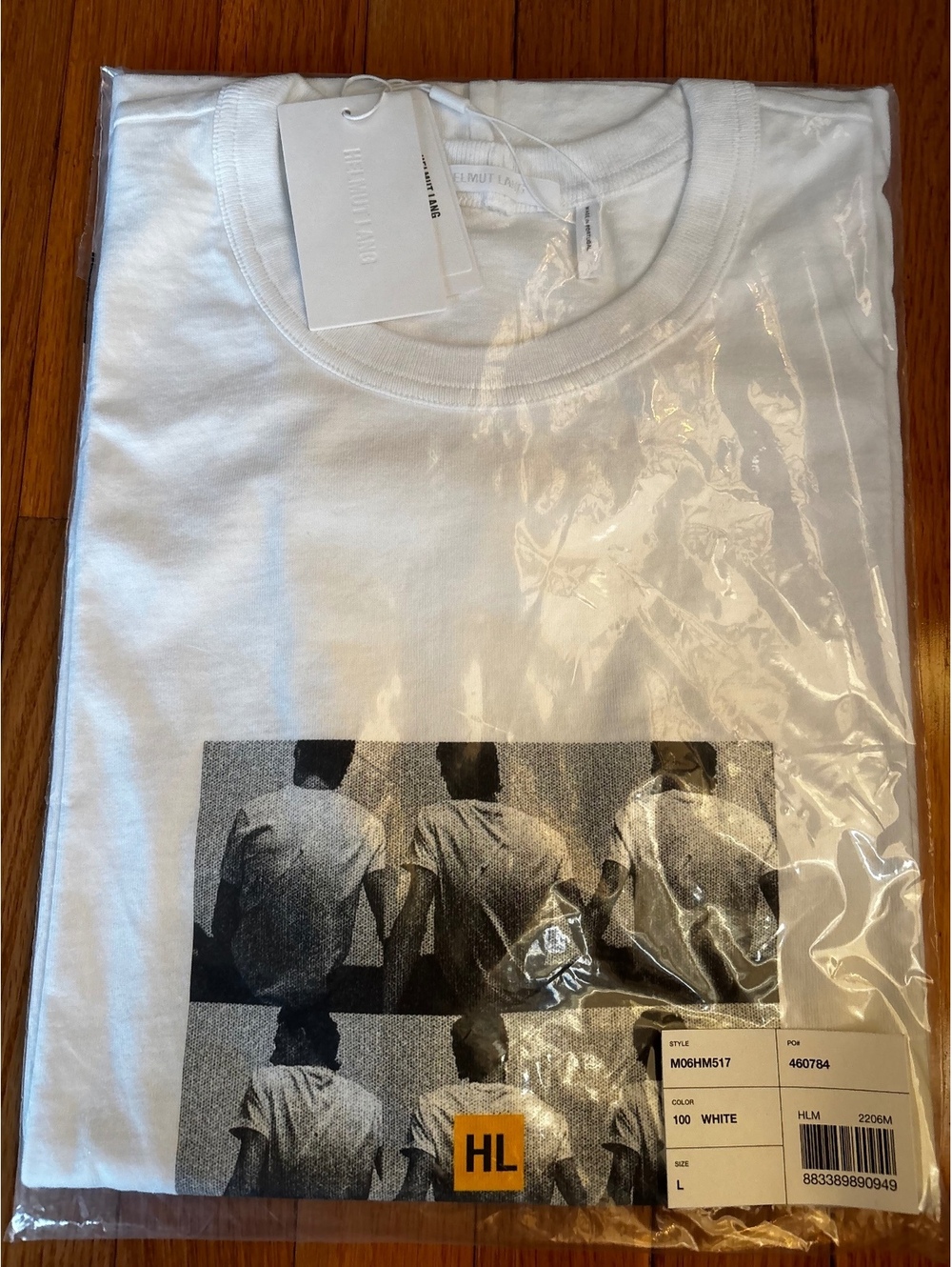 Helmut Lang Photo ‘Burnout’ Short Sleeve Tee Size L